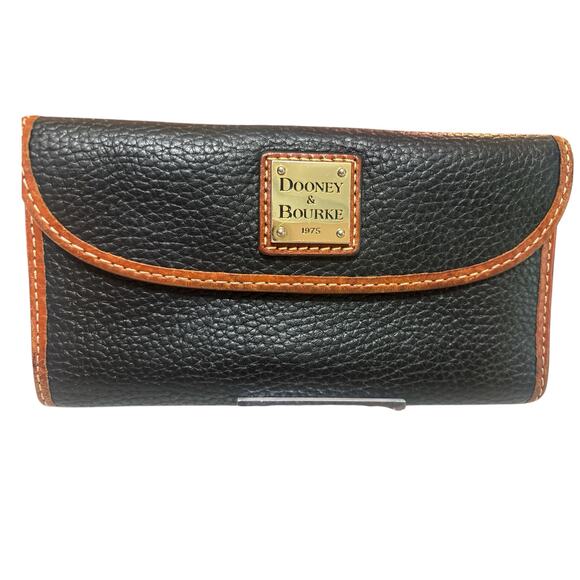 Dooney & Bourke Black Leather Wallet - Picture 1 of 6